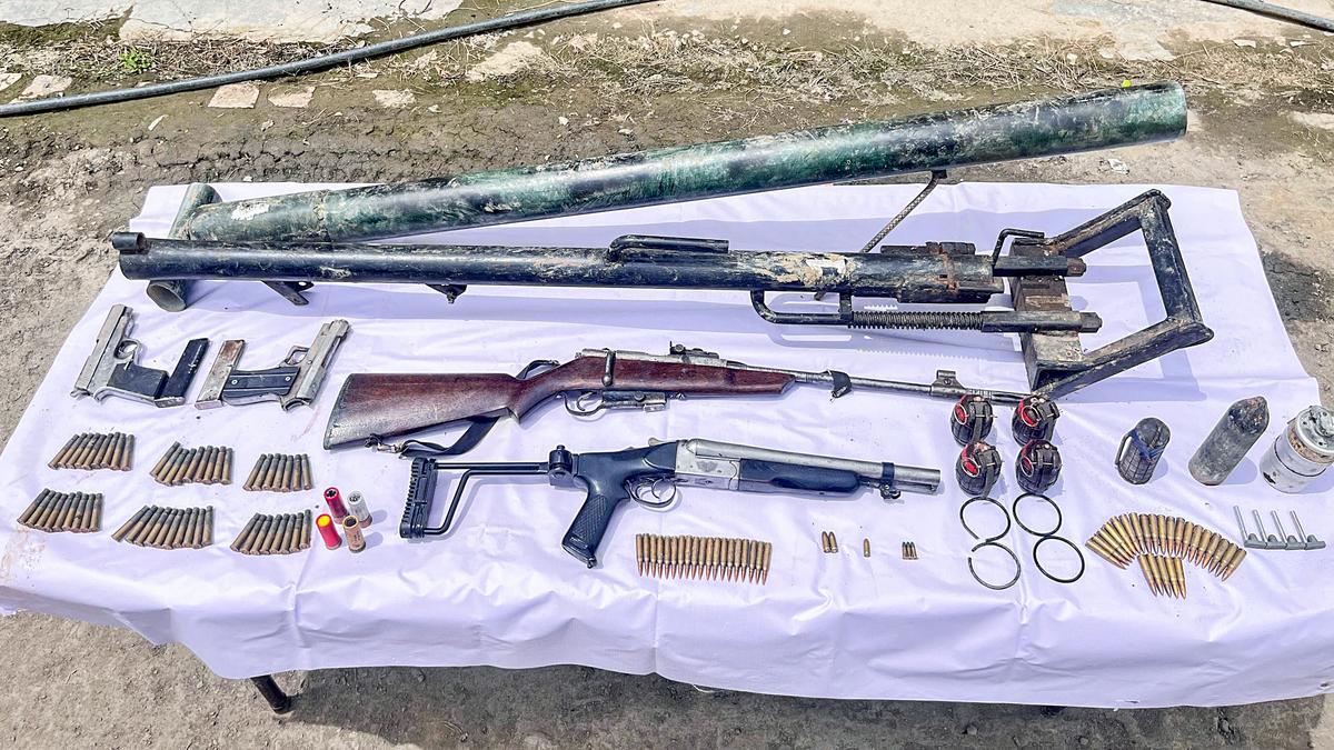 Arms and ammunition seized in Manipur’s Thoubal